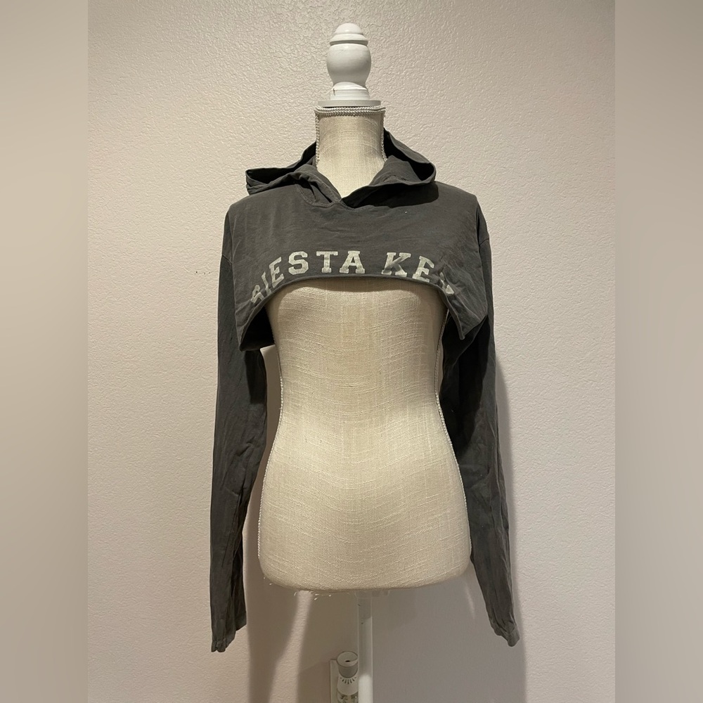 Cropped workout hoodie